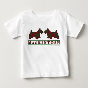 Clan MacKintosh Scottie Dogs Scottish Clan Tartan Baby T-Shirt