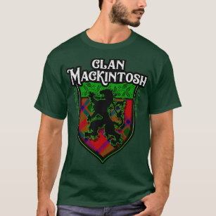 Clan MacKintosh Surname Scottish Tartan Lion T-Shirt