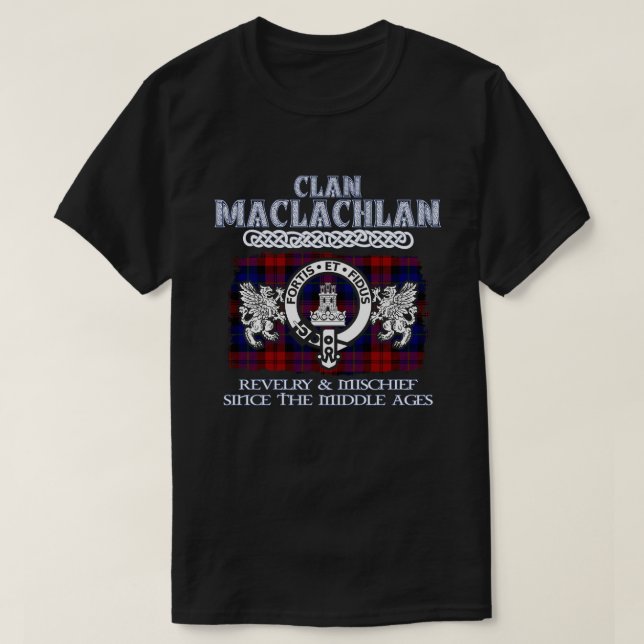 Clan Maclachlan 2 crest Scottish clans Scottish su T-Shirt (Design Front)