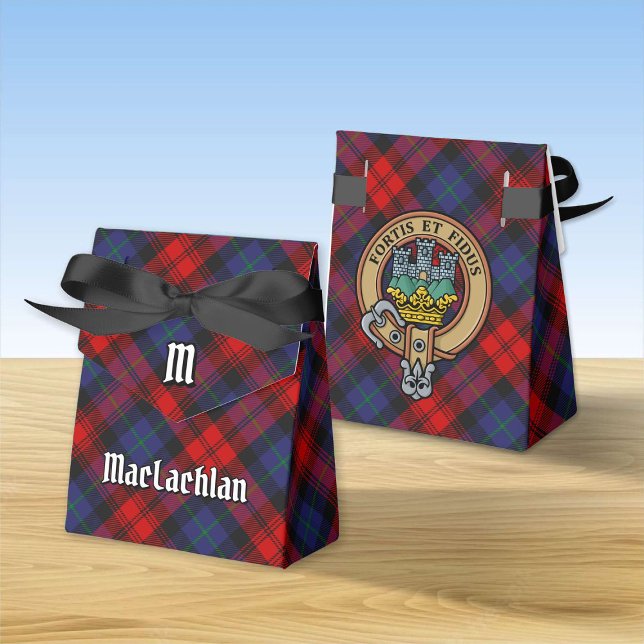 Clan MacLachlan Crest over Tartan Favor Box (Creator Uploaded)
