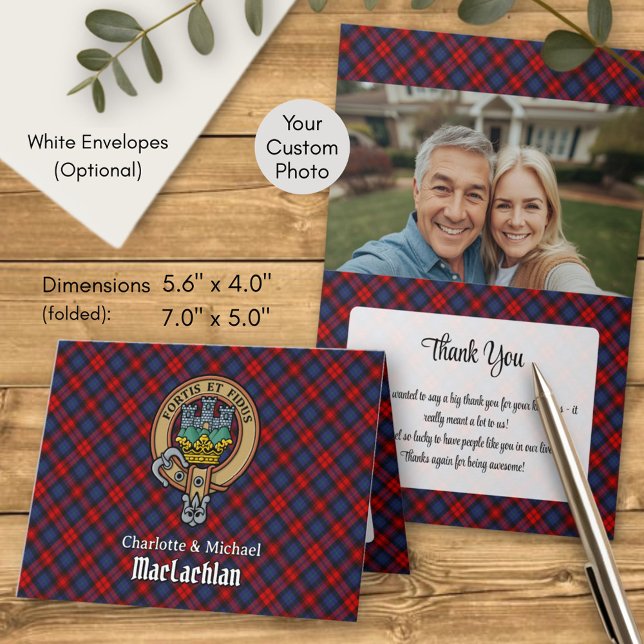 Clan MacLachlan Crest over Tartan Invitation (Creator Uploaded)