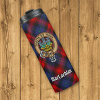 Clan MacLachlan Crest over Tartan