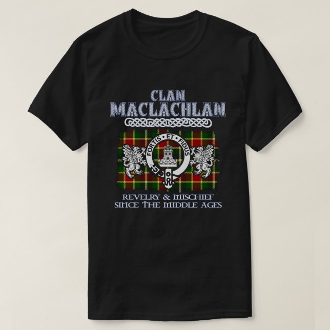 Clan Maclachlan crest Scottish clans Scottish surn T-Shirt (Design Front)