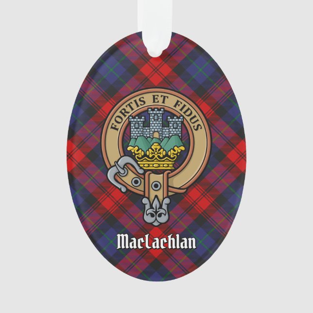 Clan MacLachlan Crest sur Tartan (devant)