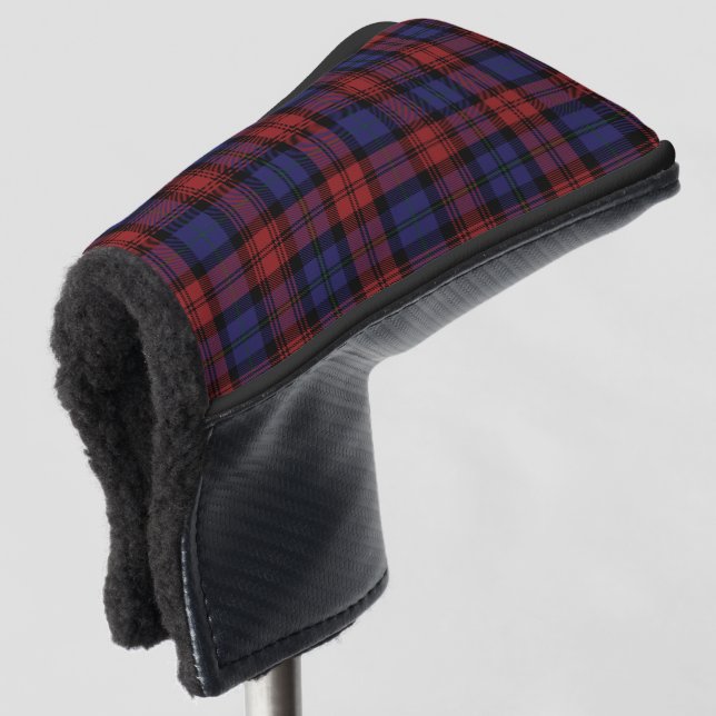 Clan MacLachlan Plaid Purple Red Check Tartan Golf Head Cover (3/4 Front)