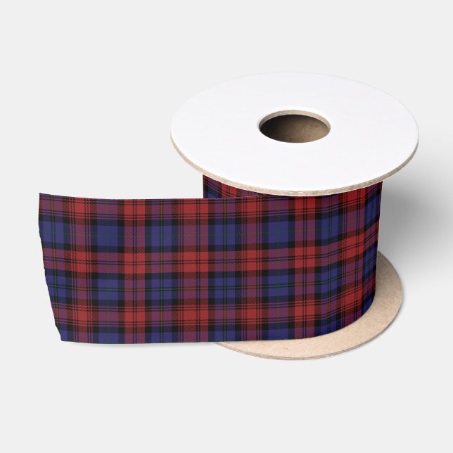 Clan MacLachlan Plaid Tartan Red Purple Check Satin Ribbon (Spool)