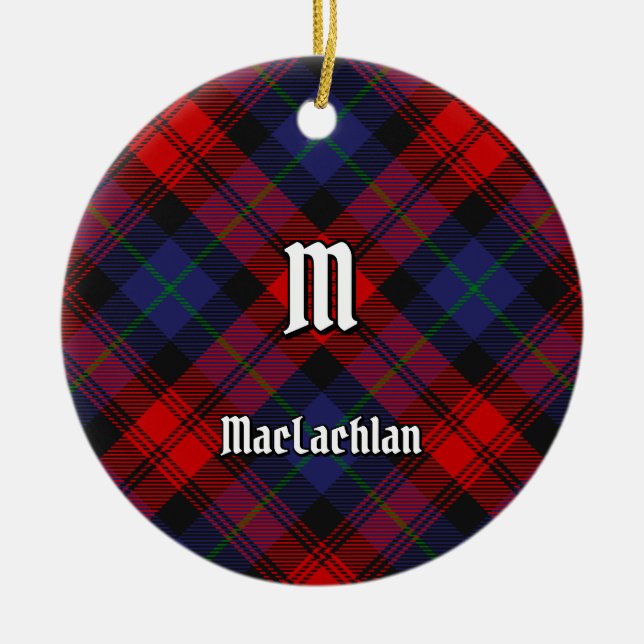 Clan MacLachlan Tartan Ceramic Ornament (Front)