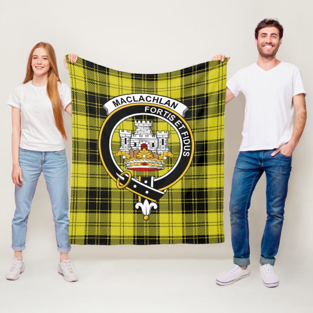 Clan MacLachlan Tartan Plaid Fleece Blanket (In Situ)