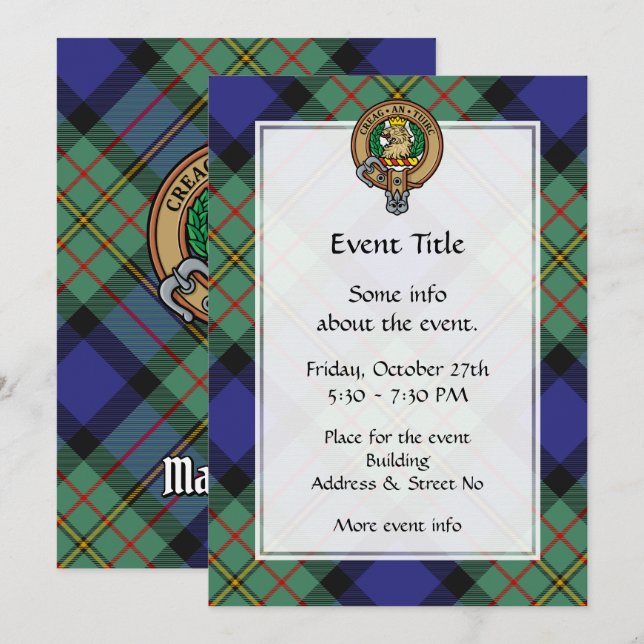 Clan MacLaren Crest Invitation (Front/Back)