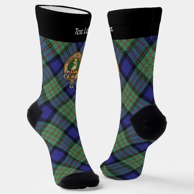 Clan MacLaren Crest over Tartan Socks (Angled)