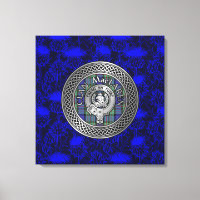 Clan MacLaren Crest & Tartan Knot on Thistle