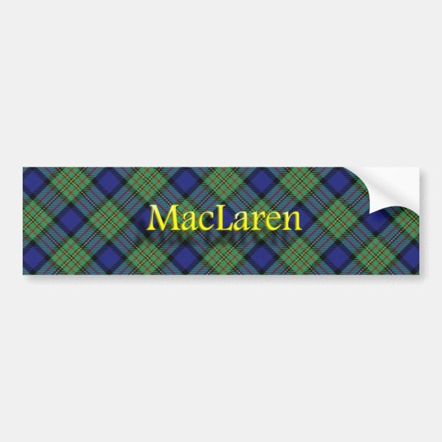 Clan MacLaren Scottish Bumper Sticker (Front)