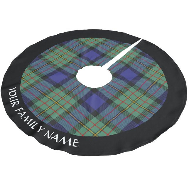 Clan MacLaren Tartan Brushed Polyester Tree Skirt (Angled)