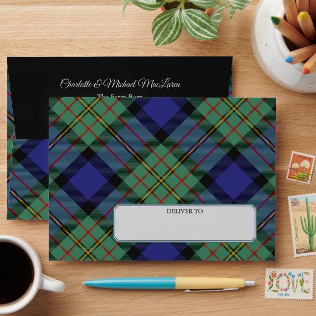 Clan MacLaren Tartan Envelope (Desk)