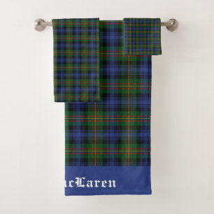 Clan MacLaren Tartan Plaid  Customizable  Bath Towel Set