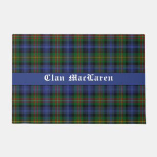Clan MacLaren Tartan Plaid  Customizable Doormat