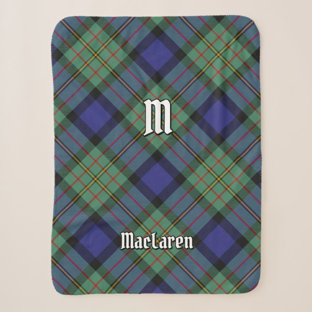 Clan MacLaren Tartan Sherpa Blanket (Front)