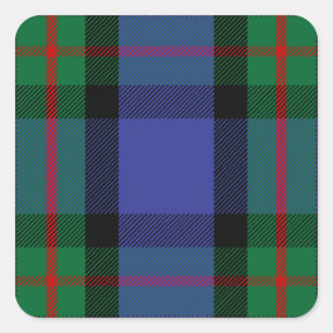Clan MacLaren Tartan Square Sticker