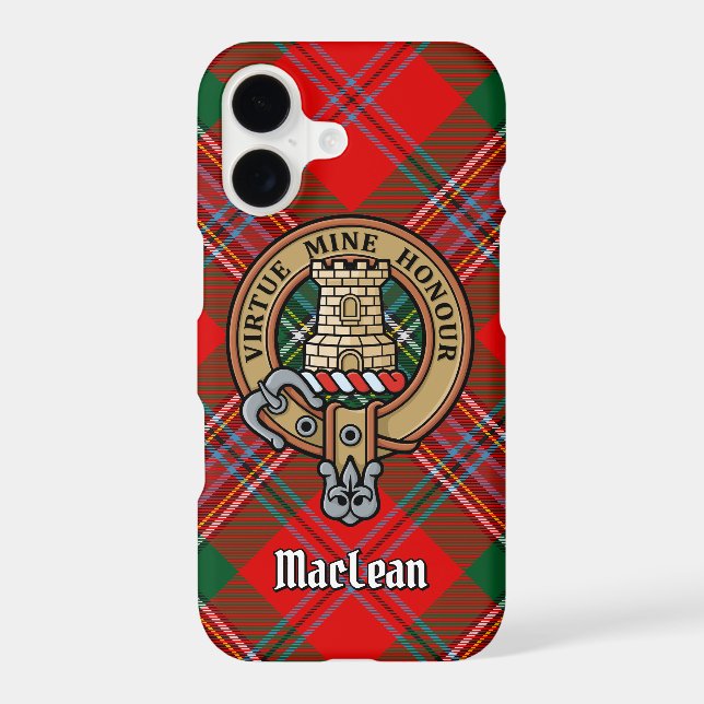 Clan MacLean Crest over Tartan (Back)