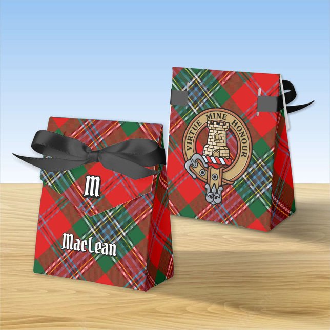 Clan MacLean Crest over Tartan Favor Box (Creator Uploaded)