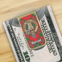 Clan MacLean Crest over Tartan