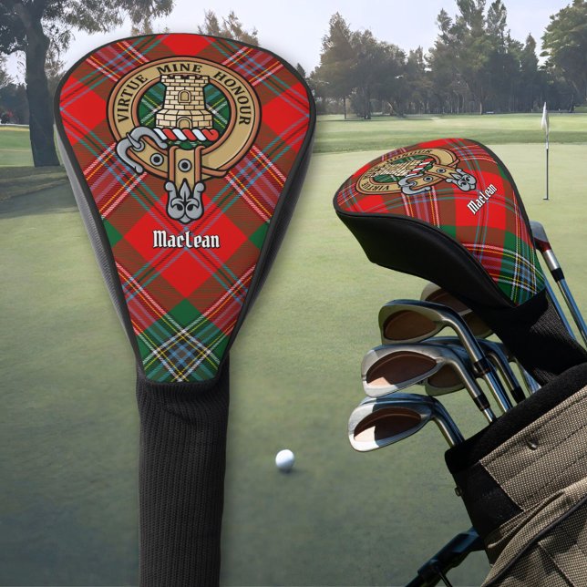 Clan MacLean Crest over Tartan Golf Head Cover (Creator Uploaded)