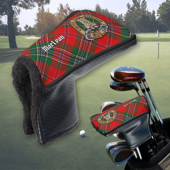Clan MacLean Crest over Tartan Golf Head Cover (Creator Uploaded)