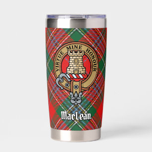 Clan MacLean Crest over Tartan Insulated Tumbler