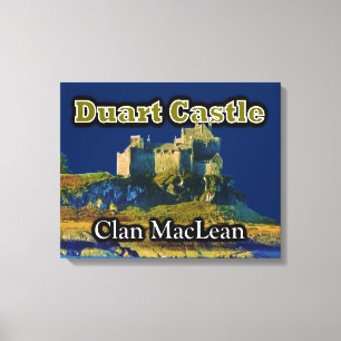 Clan MacLean Duart Castle Customize Sky Colour Canvas Print