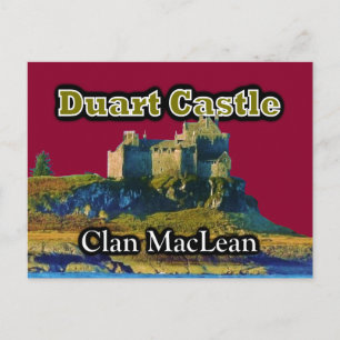 Clan MacLean Duart Castle Customize Sky Colour Postcard
