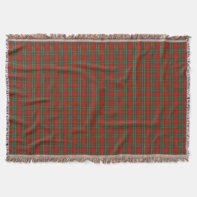 Clan MacLean Of Duart Tartan Throw Blanket (Front)