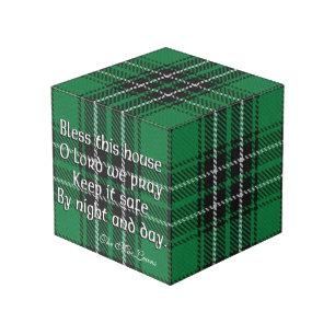 Clan MacLean Tartan House Blessing Cube