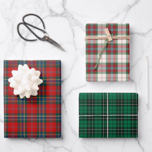 Clan MacLean Tartan Variations Wrapping Paper Sheet