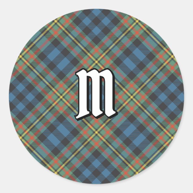 Clan MacLellan Ancient Tartan Classic Round Sticker (Front)