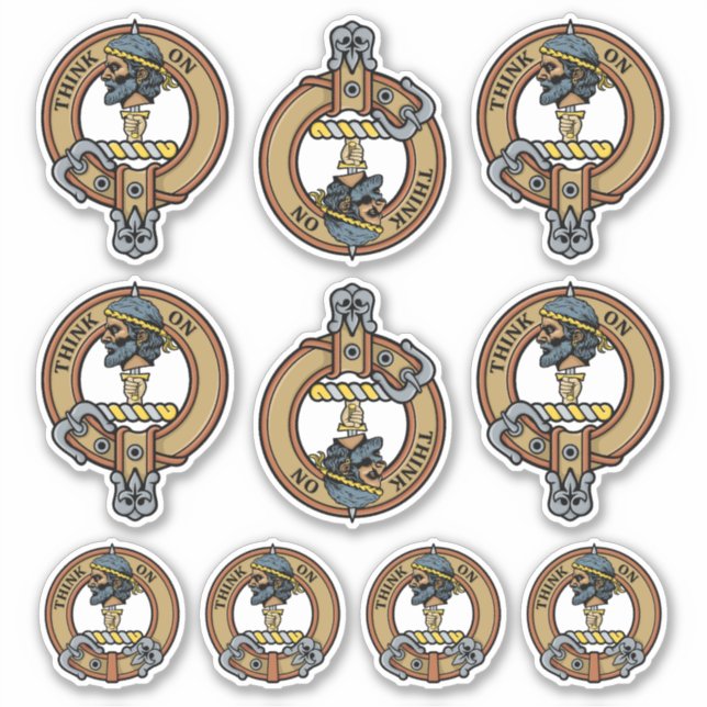 Clan MacLellan Crest Sticker Set (Front)
