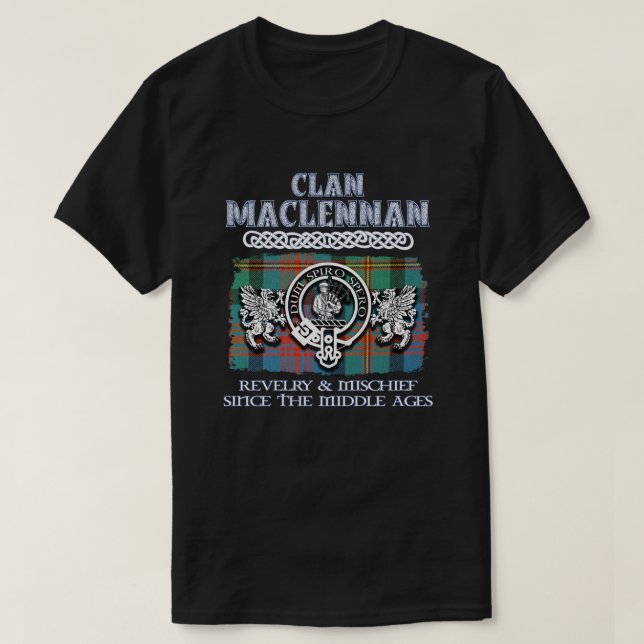 Clan MacLennan crest Scottish clans Scottish surna T-Shirt (Design Front)