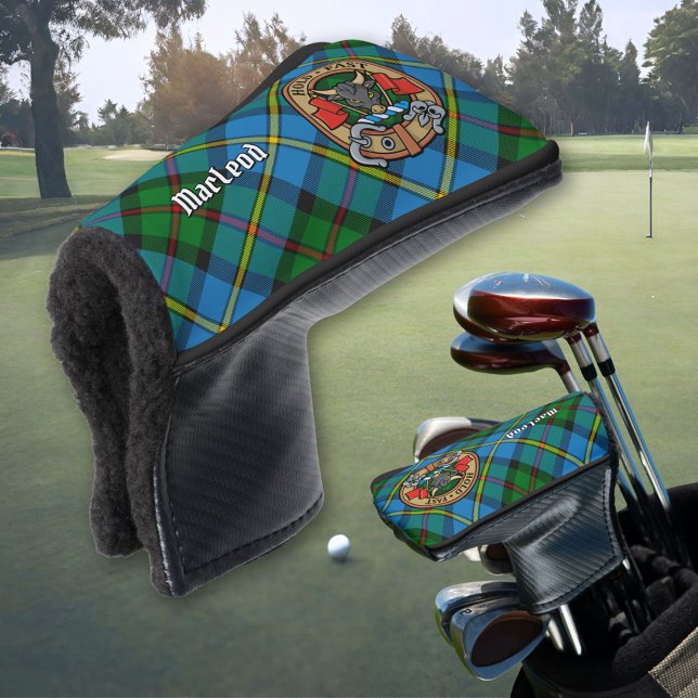 Clan MacLeod Crest over Hunting Tartan Golf Head Cover (Creator Uploaded)