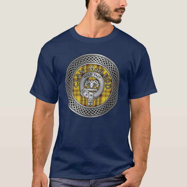 Clan MacLeod Crest & T-shirt Knot Tartan (Devant)