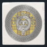 Clan MacLeod Crest & Tartan Knot Stone Coaster<br><div class="desc">Clan MacLeod Crest & Tartan Knot</div>