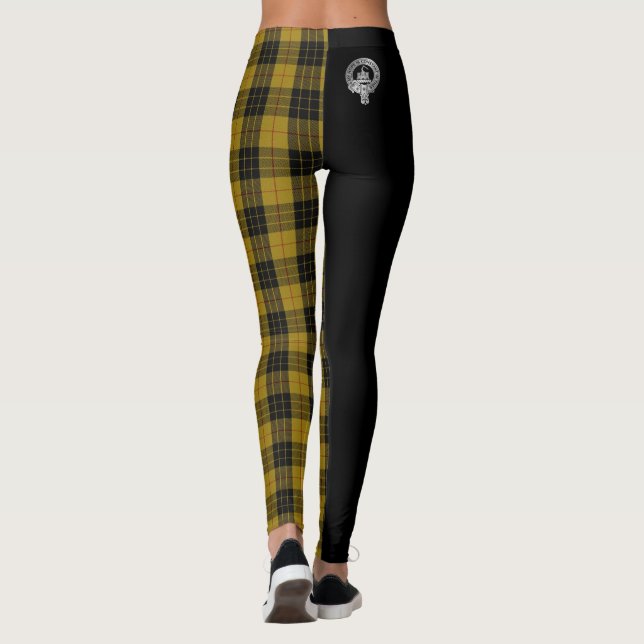 Clan MacLeod Crest & Tartan Leggings (Back)