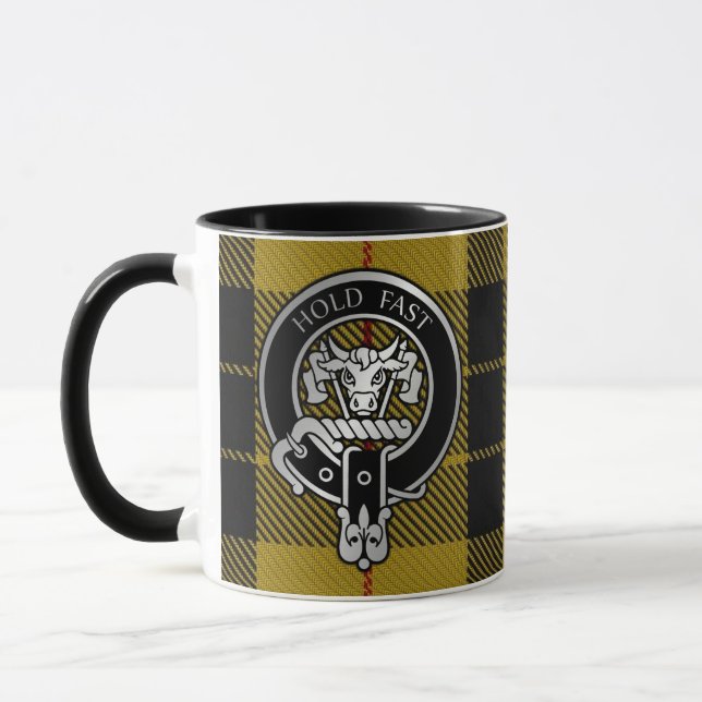 Clan MacLeod Crest & Tartan Mug (Left)