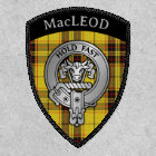 Clan MacLeod Crest & Tartan Shield Patch