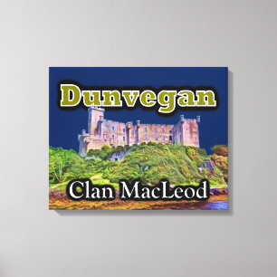 Clan MacLeod Dunvegan Castle Customize Sky Colour Canvas Print