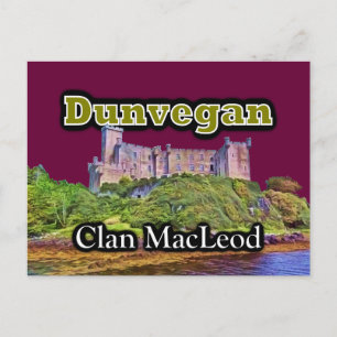 Clan MacLeod Dunvegan Castle Customize Sky Colour Postcard