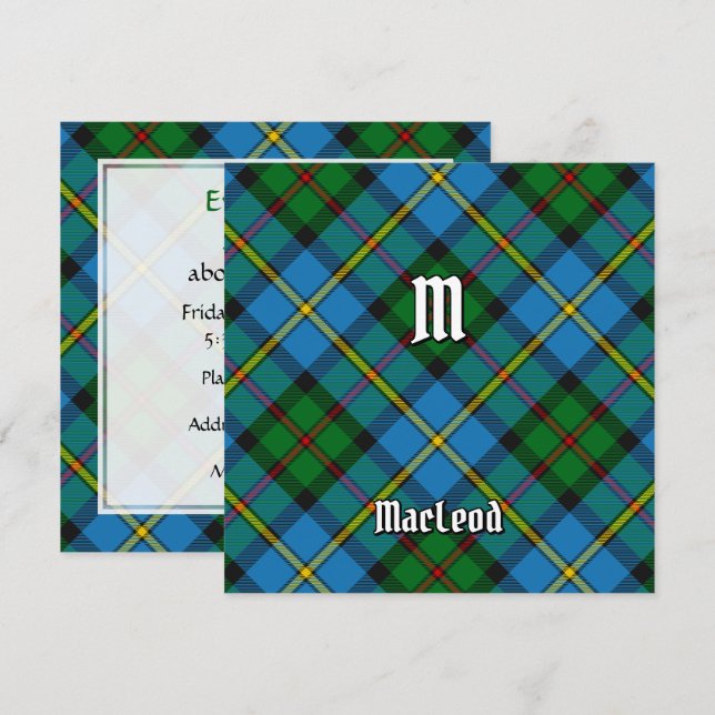 Clan MacLeod Hunting Tartan Invitation (Front/Back)