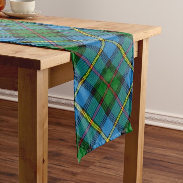 Clan MacLeod Hunting Tartan Long Table Runner (In Situ)