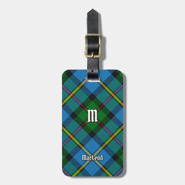 Clan MacLeod Hunting Tartan Luggage Tag (Front Vertical)