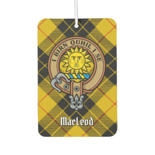 Clan MacLeod of Lewis Crest over Tartan Air Freshener
