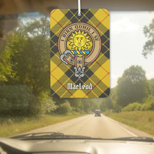 Clan MacLeod of Lewis Crest over Tartan Air Freshener