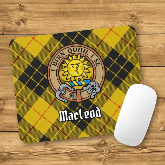 Clan MacLeod of Lewis Crest over Tartan Mouse Pad (Creator Uploaded)